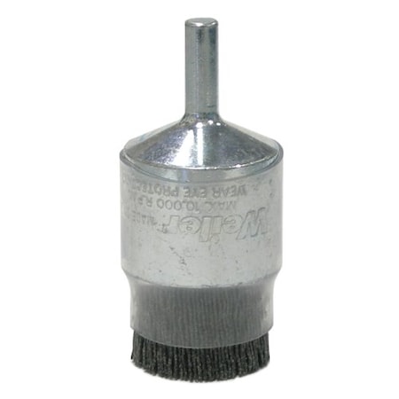 Weiler Burr-Rx 1" Coated-Cup End Brush, .043/120CG Crimped Fill 86105